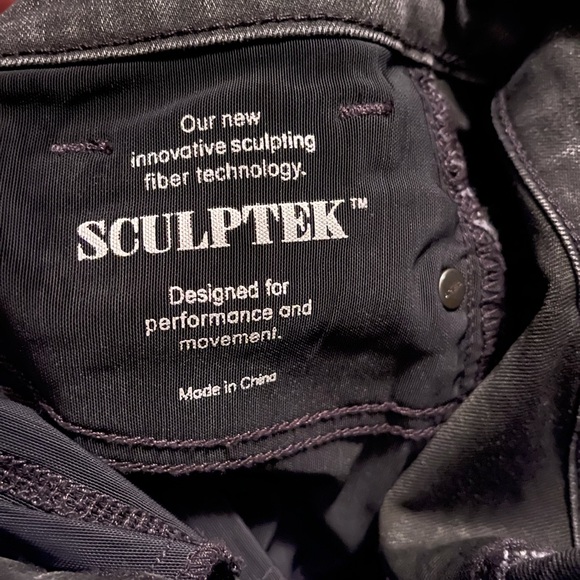 Athleta ultra skinny metallic Jean size 6 - Picture 4 of 5